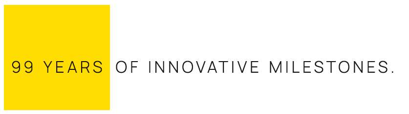99 YEARS OF INNOVATIVE MILESTONES.